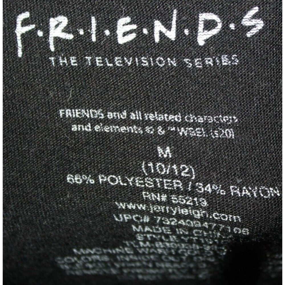 Friends Girl's Black Short Sleeve T-Shirt Sz M (10/12) Tee Top Pullover - Picture 6 of 6
